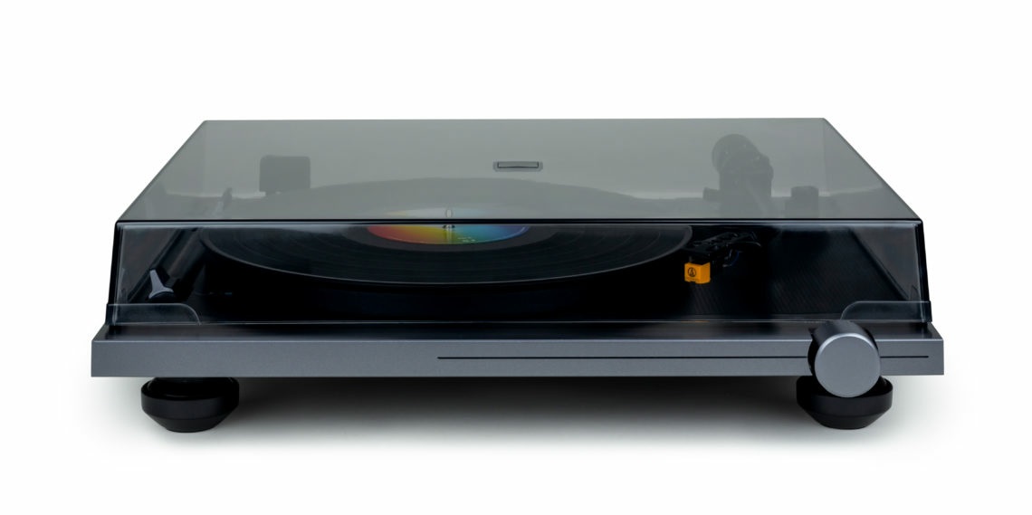 Thomson TT700 Giradischi Automatico a Cinghia 33/45 Giri Nero e Trasparente con Testina AT91