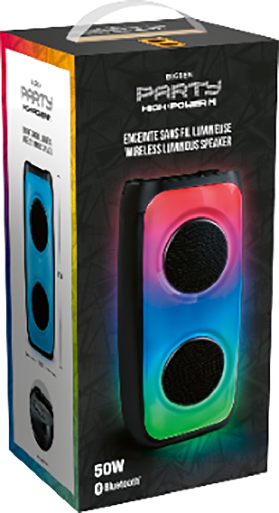 Bigben Altoparlante Bluetooth PARTYBTHPM con Effetti di Luce, Lettore Micro SD e Potenza 50W