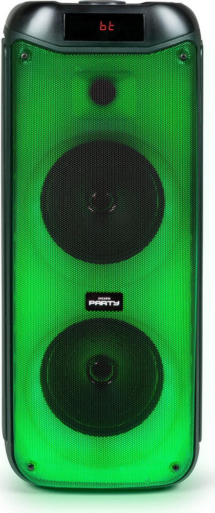 Bigben Cassa Attiva Speaker Wireless Bluetooth Portatile 200W con LED e Microfono - Nero