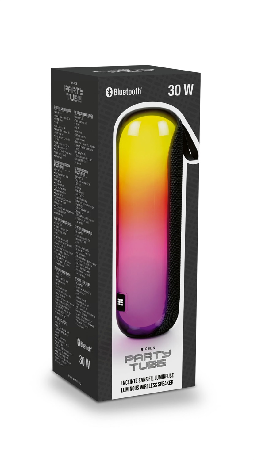 BIG BEN PARTYBTTUBEBK Altoparlante portatile wireless mono 30 W con illuminazione multicolore