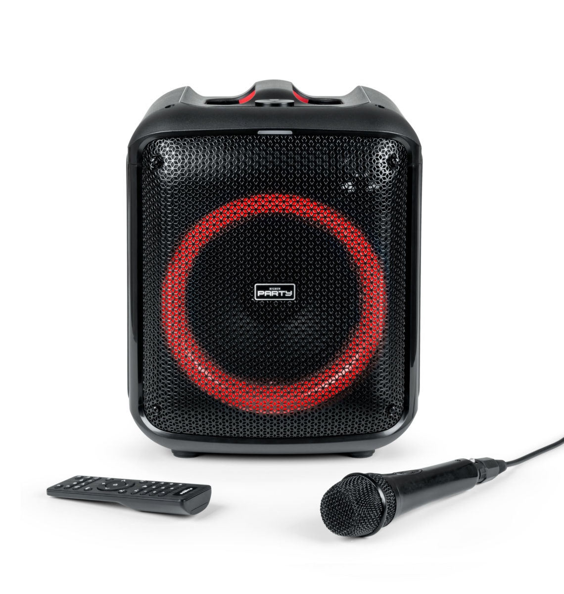 Bigben PARTYBTHPMAX - Altoparlante luminoso wireless 200W con Bluetooth 5.3, USB, SD, Aux-In e Microfono per Karaoke
