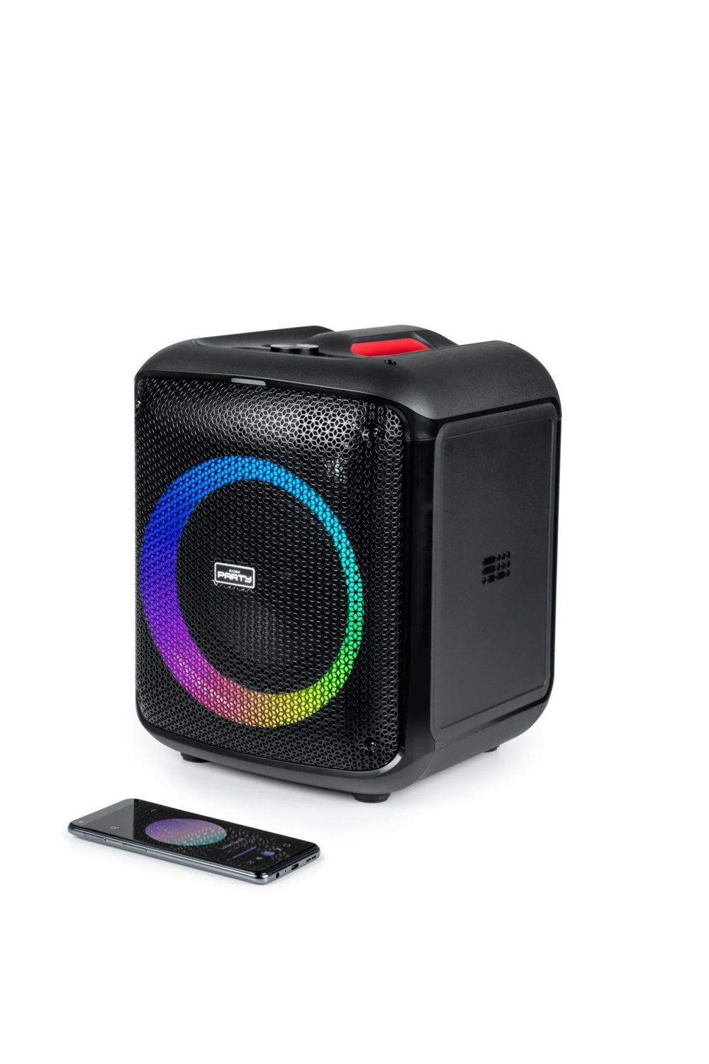 Bigben PARTYBTHPMAX - Altoparlante luminoso wireless 200W con Bluetooth 5.3, USB, SD, Aux-In e Microfono per Karaoke