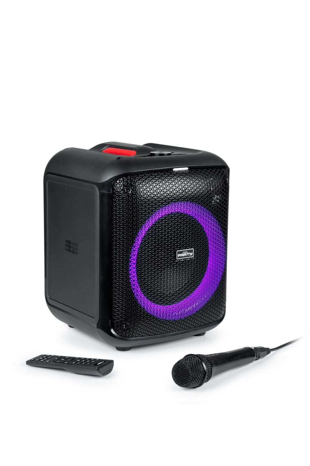 Bigben PARTYBTHPMAX - Altoparlante luminoso wireless 200W con Bluetooth 5.3, USB, SD, Aux-In e Microfono per Karaoke