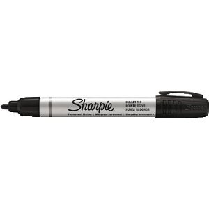 Sharpie Marcatore Permanente Metal Small Punta Conica e Tonda 1 mm Nero - 12 pz