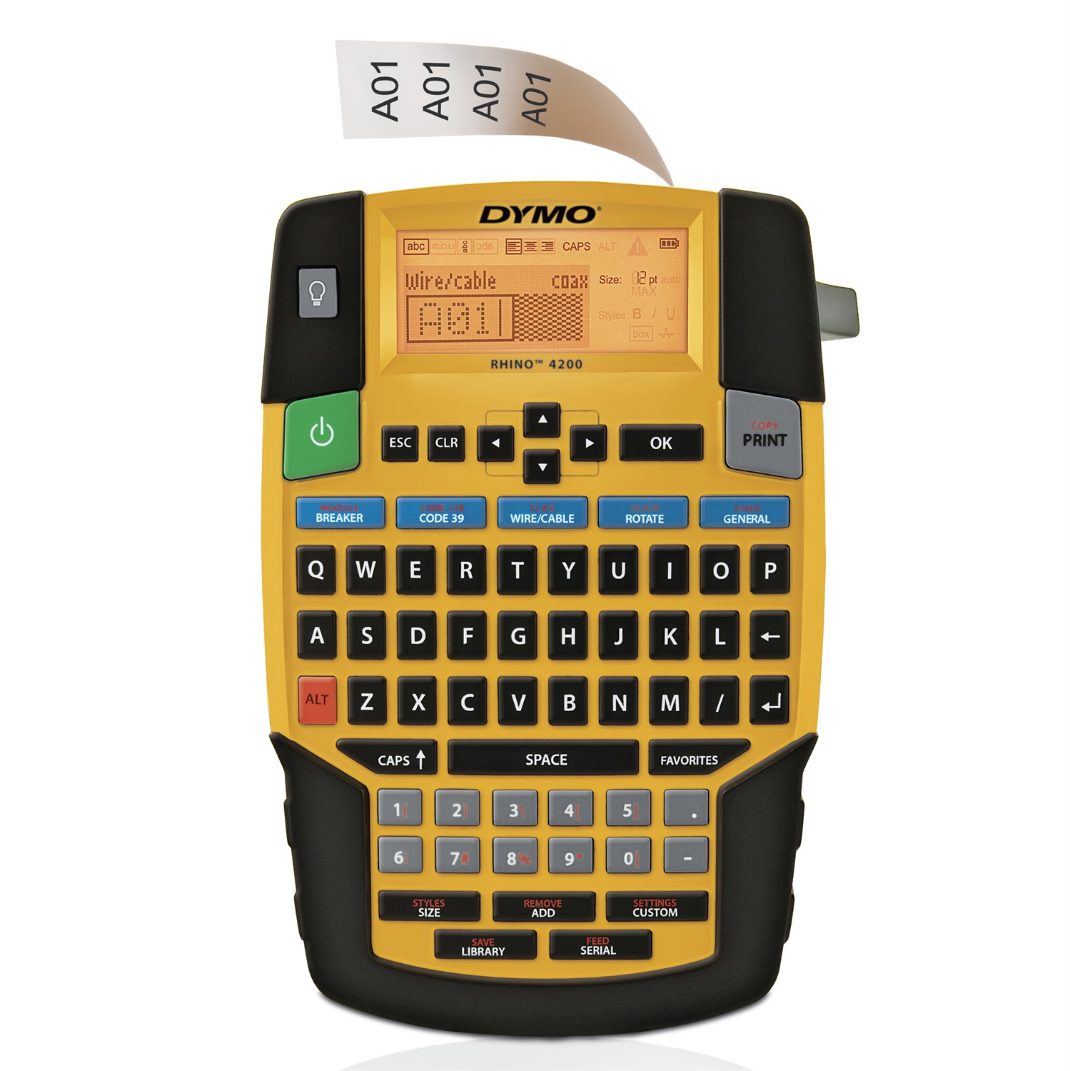 DYMO RHINO 4200 Etichettatrice Industriale Portatile con Tastiera QWERTY e Funzioni di Accesso Rapido