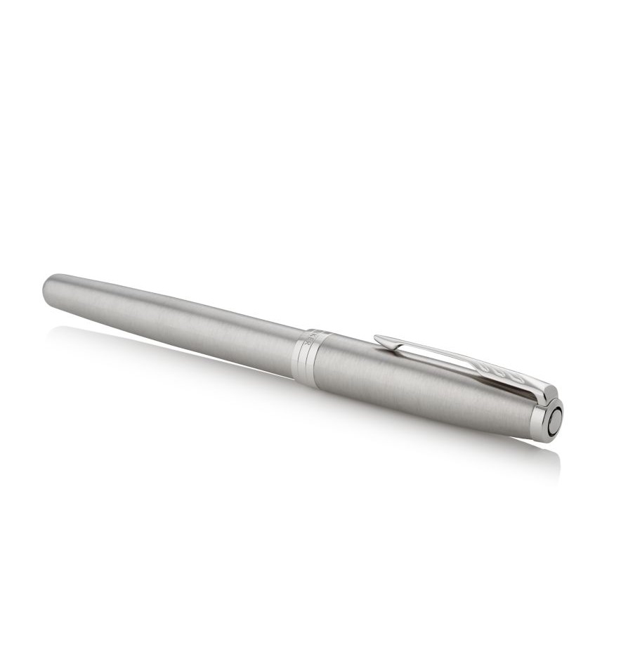 PARKER Sonnet Penna Stilografica in Acciaio Inossidabile con Finiture in Palladio, Pennino Medio, Confezione Regalo