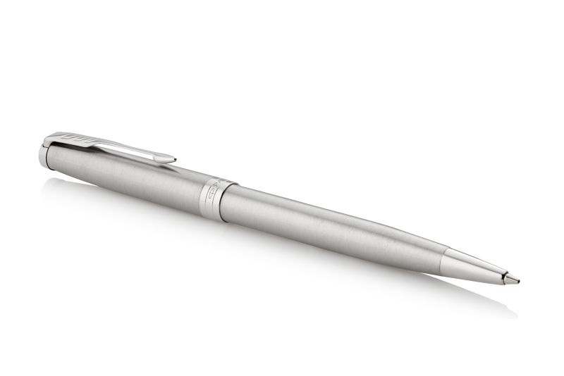 Parker Sonnet Penna a Sfera Acciaio Inossidabile con Finiture in Palladio, Punta Media, Confezione Regalo
