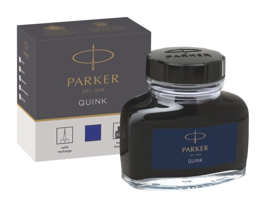 PARKER Quink Flacone di Inchiostro Liquido Blu 57 ml per Penna Stilografica