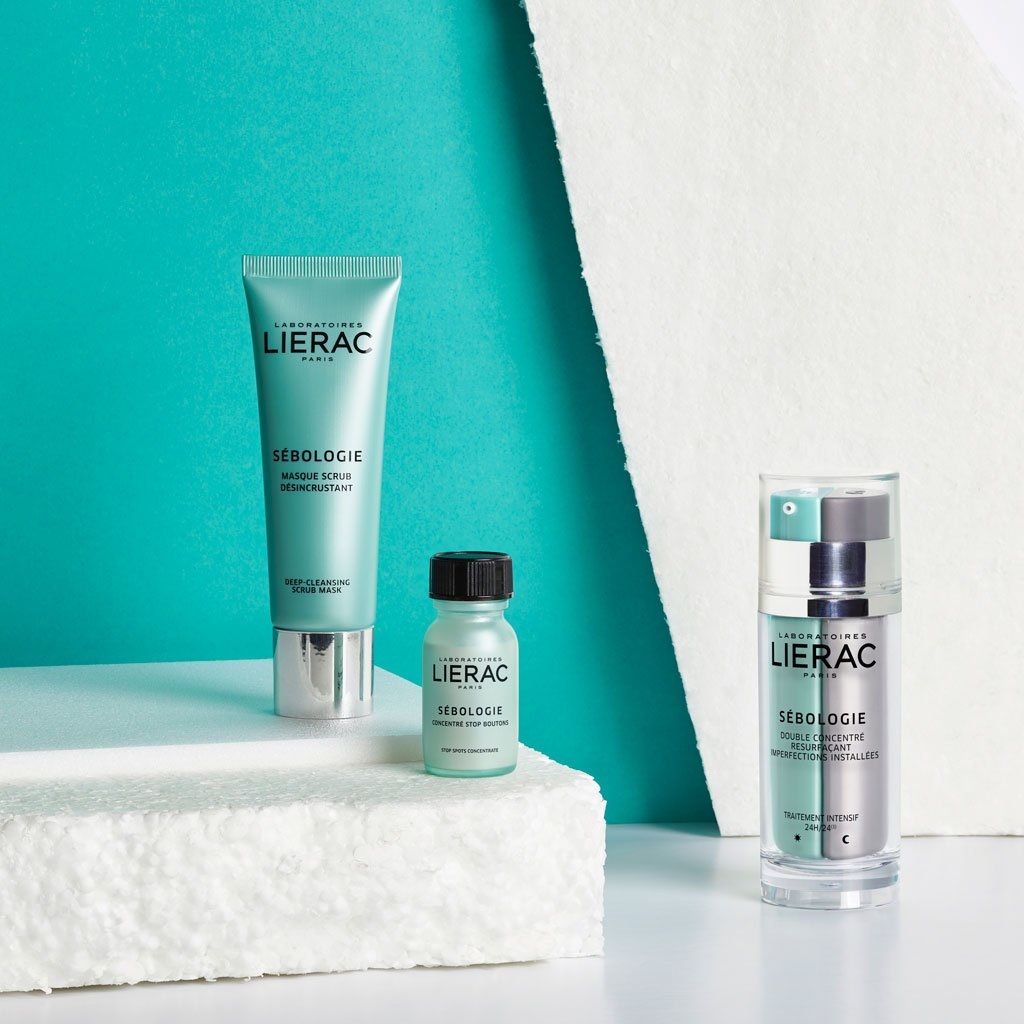 Lierac Sebologie Maschera Scrub Purificante 50 ml - Pulizia Viso Profonda con Argilla Verde e Bianca