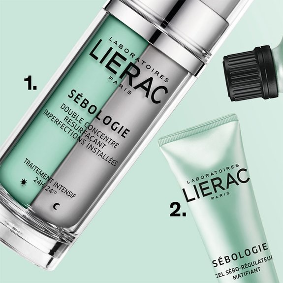 Lierac Sebologie Gel Fluido Sebo-Regolatore 40ml - Corregge Imperfezioni, Pori Dilatati e Pelle Lucida
