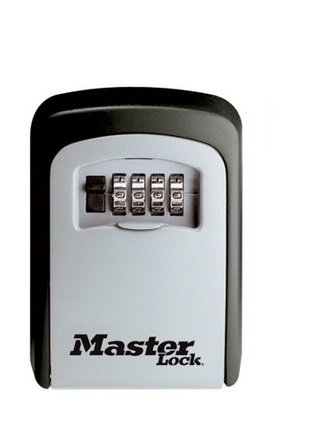 Master Lock 5400EURD Cassaforte per Chiavi in Metallo Nero/Grigio, Dimensione Media, Uso Interno ed Esterno, Combinazione Programmabile a 4 Cifre