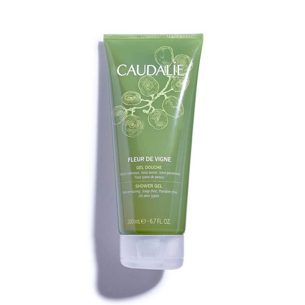 Caudalie Gel Doccia Fleur de Vigne 200 ml - Unisex, Arricchito con Aloe Vera, Senza Sapone, Profumo di Rosa Bianca e Pepe Rosa