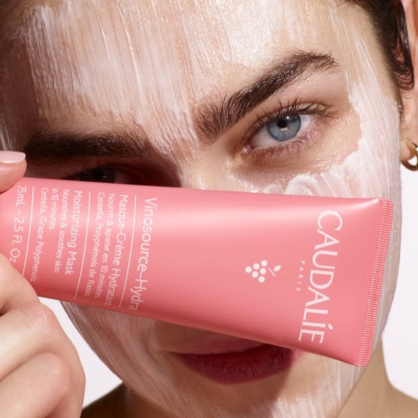 Caudalie Vinosource-Hydra Maschera-Crema Idratante 75 ml - Nutre e Lenisce Pelli Secche e Sensibili