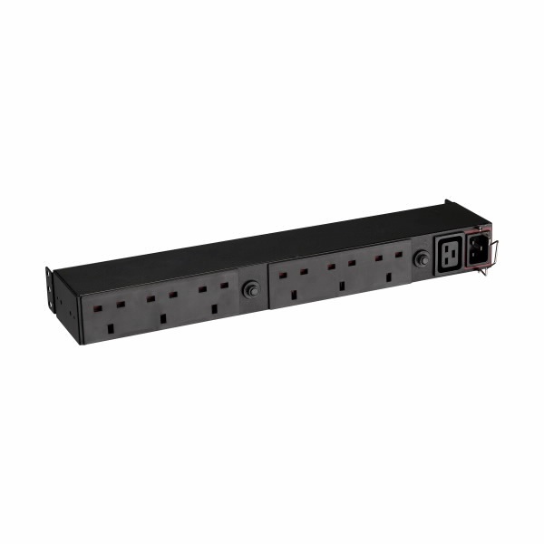 Eaton EFLX6B Unità di Distribuzione dell'Energia (PDU) 6 Prese AC 1U Nero - Monitorato, Montaggio Orizzontale/Verticale, Lunghezza Cavo 2m