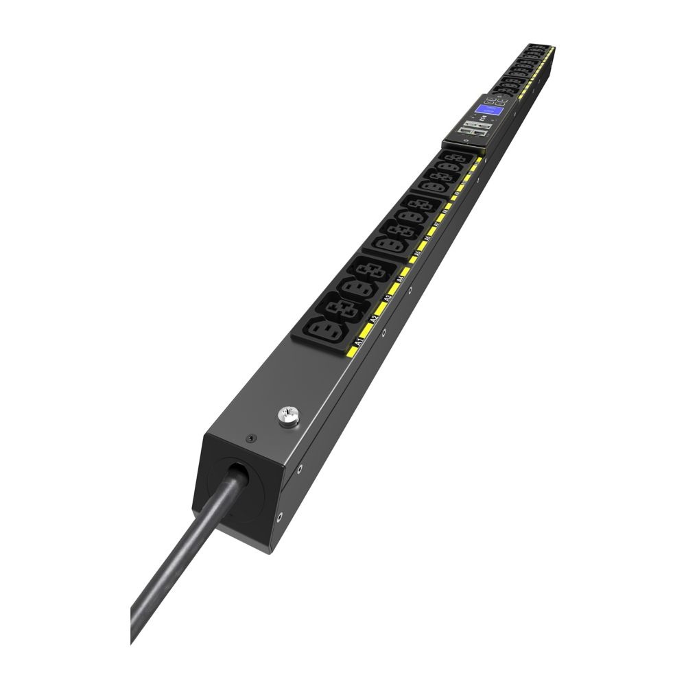 Eaton EVMIFC20A PDU Monofase 24 Prese AC 22.5U Nero - 16A, C20 Ingresso, 12xC13 e 12xC39 Uscita, Lunghezza Cavo 3m, Monitorata