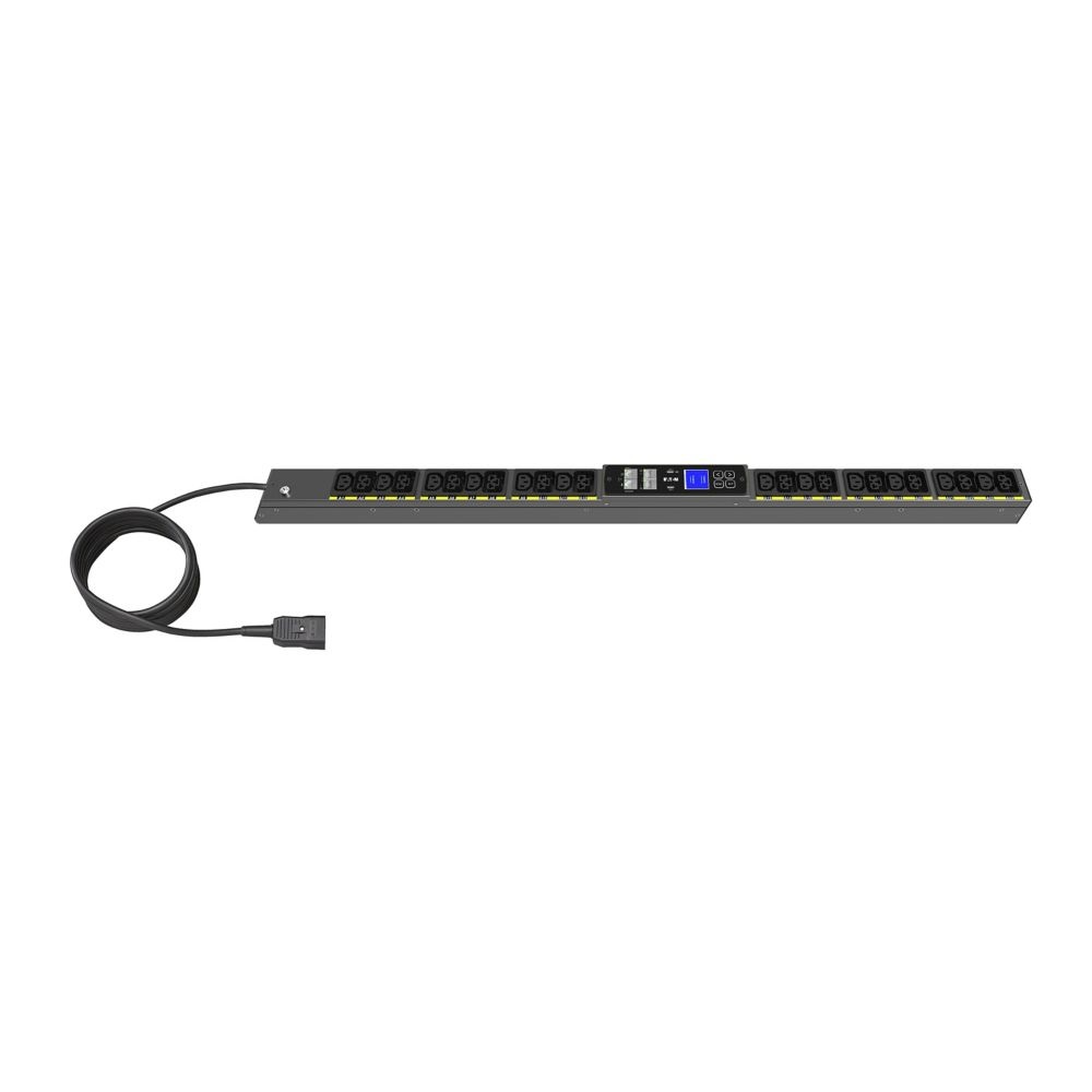 Eaton EVMIFC20A PDU Monofase 24 Prese AC 22.5U Nero - 16A, C20 Ingresso, 12xC13 e 12xC39 Uscita, Lunghezza Cavo 3m, Monitorata