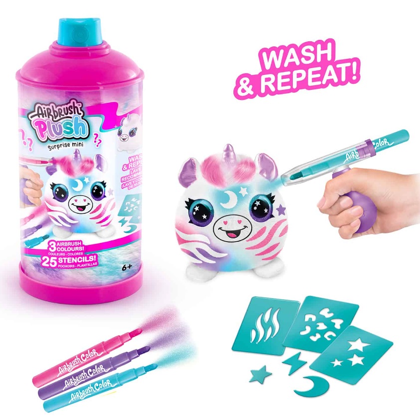 Canal Toys Airbrush Plush - Peluche Colorabili Personalizzabili (Unicorno, Koala, Narval) - 15 cm