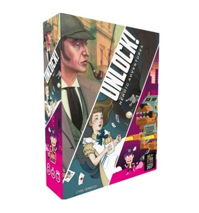 Asmodee - Unlock! Heroic Adventures, Gioco da Tavolo Collaborativo con App, Escape Room per 1-6 Giocatori, Età 10