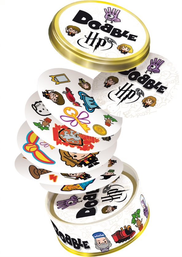 Asmodee Dobble Harry Potter - Gioco da Tavolo per Famiglie, 5 Mini Giochi per 2-8 Giocatori, Età 6 , Edizione in Italiano