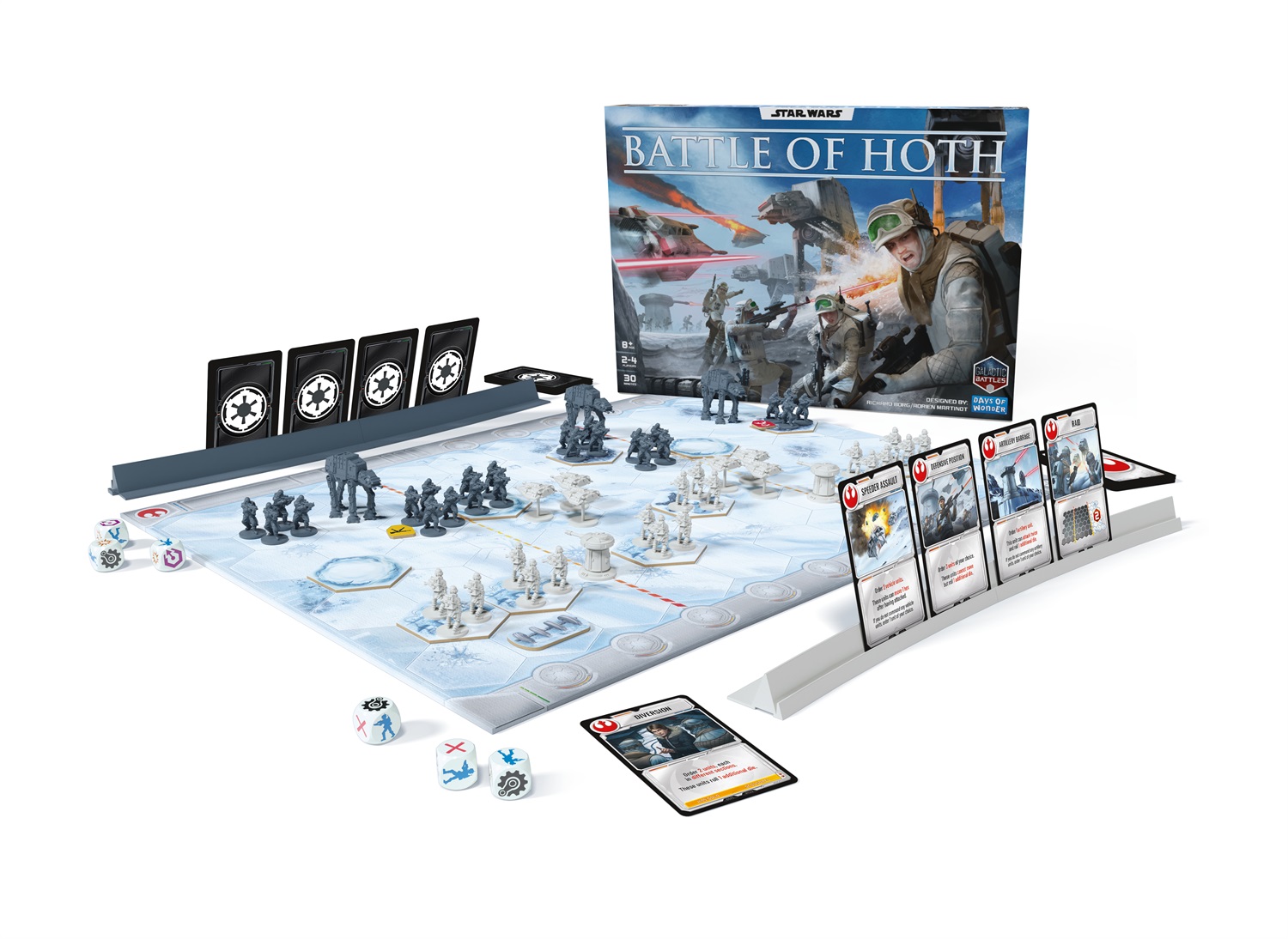 Asmodee Star Wars: Battle of Hoth - Gioco da tavolo di miniature per 2-4 giocatori, età 14 , durata 30 minuti