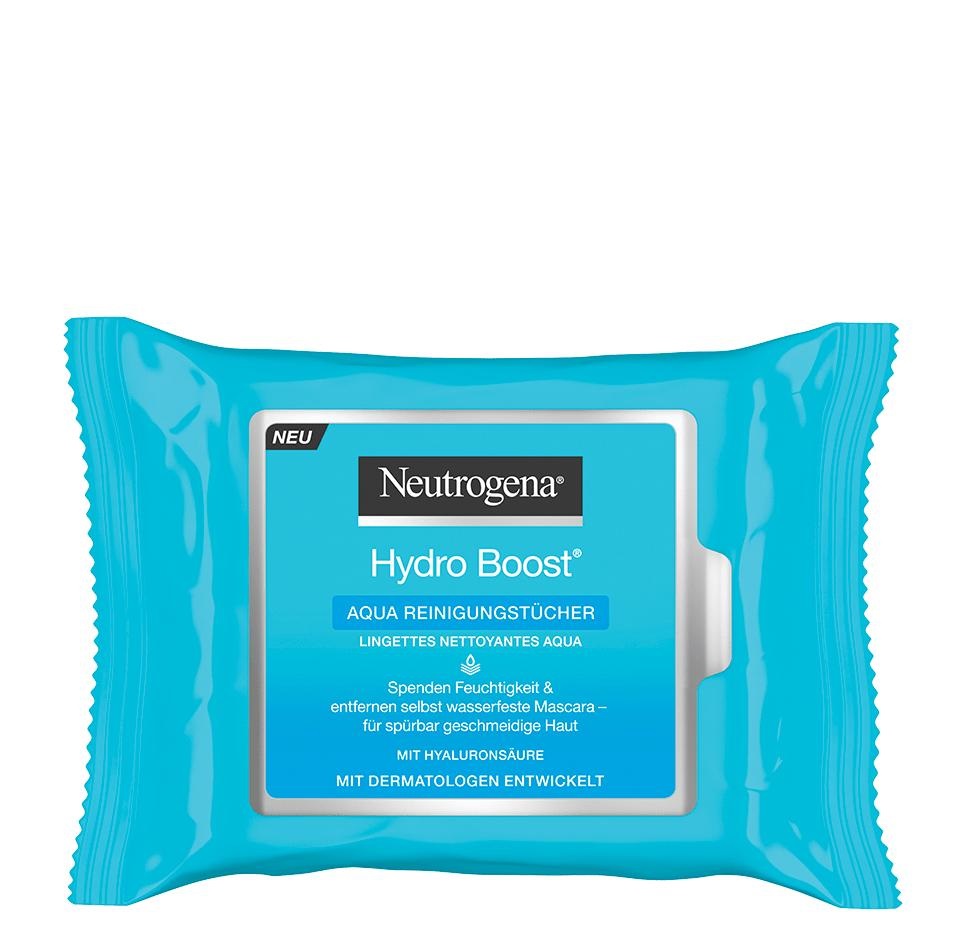 Neutrogena Hydro Boost Salviette Struccanti Idratanti con Acido Ialuronico - 25 Pezzi