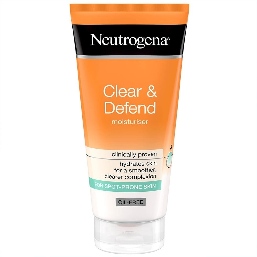 Neutrogena Clear & Defend Crema Idratante Viso 50 ml con 0.5% Acido Salicilico per Pelli Problematiche