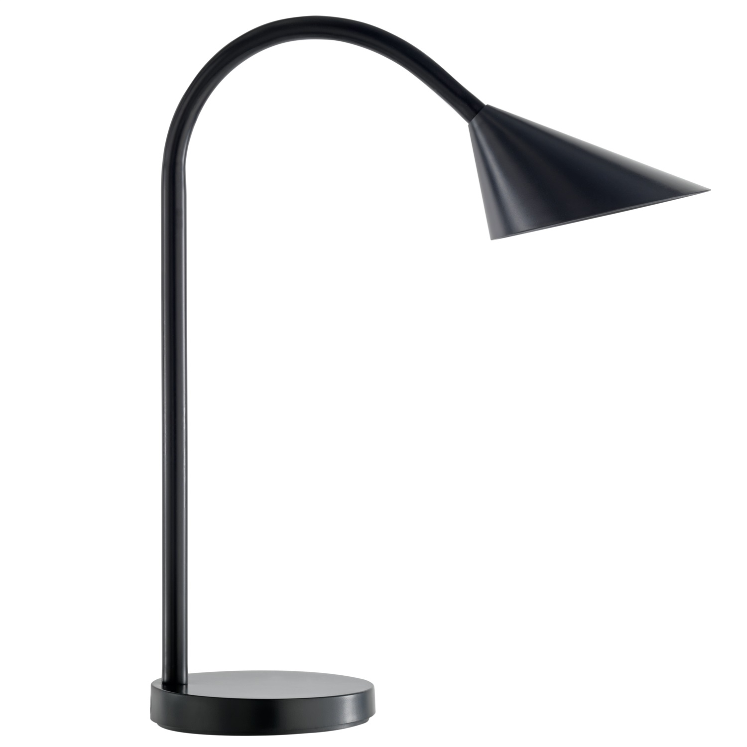 Unilux Lampada da Tavolo Sol LED 4 W Nero - Braccio Flessibile e Calotta Ottimale