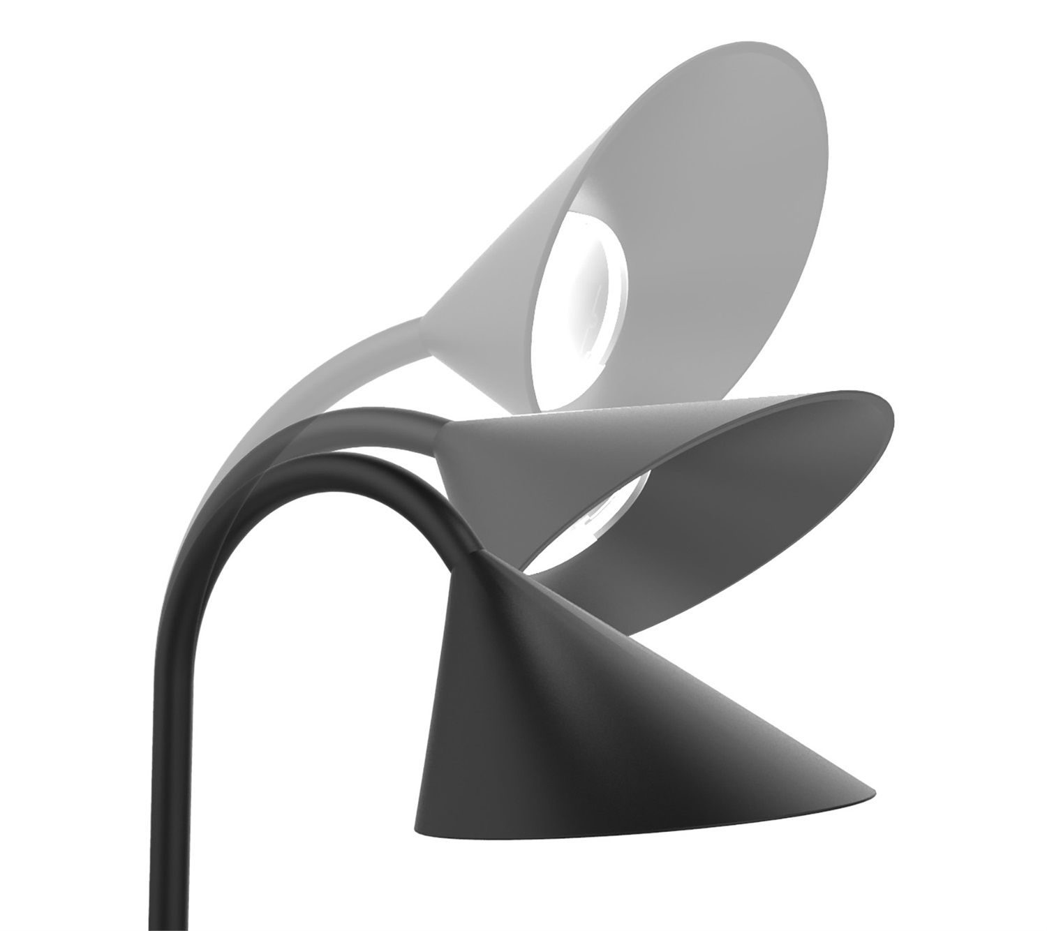 Unilux Lampada da Tavolo Sol LED 4 W Nero - Braccio Flessibile e Calotta Ottimale