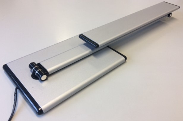 Unilux Lampada da Tavolo Terra LED 8,3 W Grigio Metallizzato con Dimmer e Design Elegante