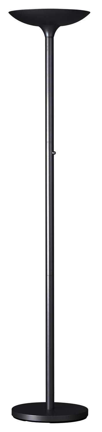 Unilux 400090467 Lampada da Terra Varialux LED 22W/23W Nero con Dimmer e Base Stabilizzante