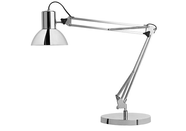 Unilux Success 80 Lampada da Tavolo Grigio Cromato 10 W LED con Braccio Regolabile e Testa Snodabile