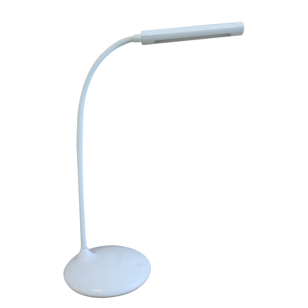 Unilux Lampada Nelly da Tavolo a LED 7,8 W Bianco - Controllo Touch, Batteria Ricaricabile, Braccio Flessibile