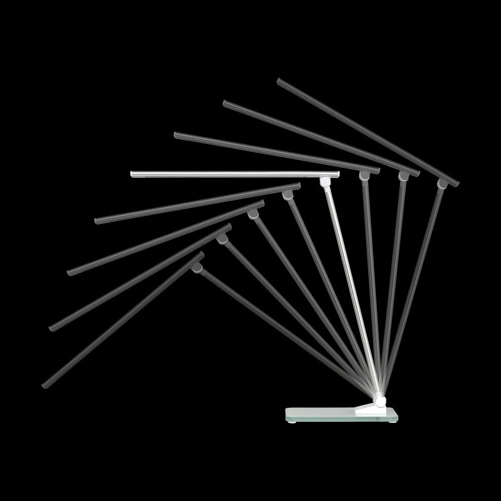 Unilux Lampada Popy da Tavolo LED 5W/6W, Controllo Touch, Porta USB, Alluminio e Vetro, 3 Temperature di Colore, Classe Energetica A