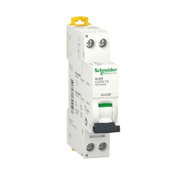 Schneider Electric iC40N Interruttore Automatico 1P N 6A Curva C 6000A/10kA