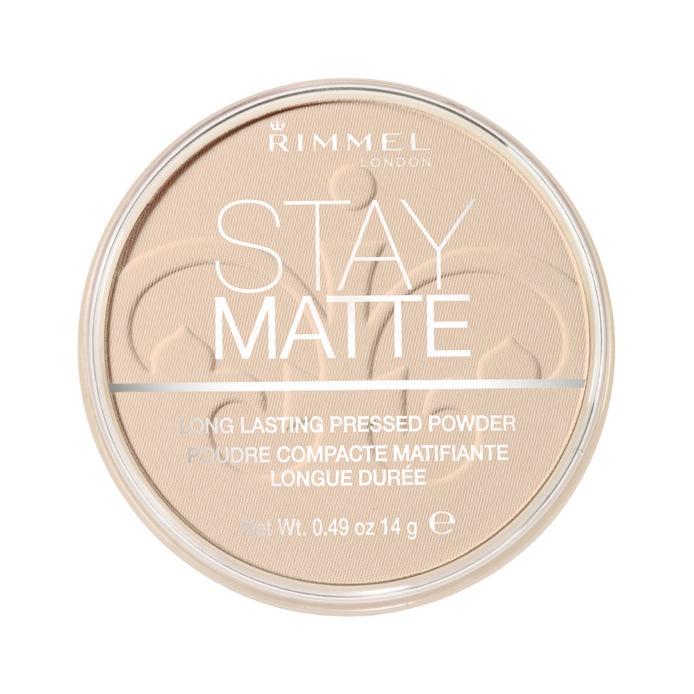 Rimmel Stay Matte Pressed Powder 003 Peach Glow - Cipria Compattta Opacizzante 14g con Controllo della Lucidità e Ingredienti Botanici
