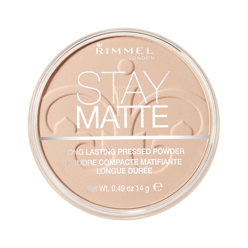 Rimmel London Cipria Compatta Stay Matte - Polvere Opacizzante a Lunga Tenuta per Pelli Grasse e Miste - Warm Beige - 14 g