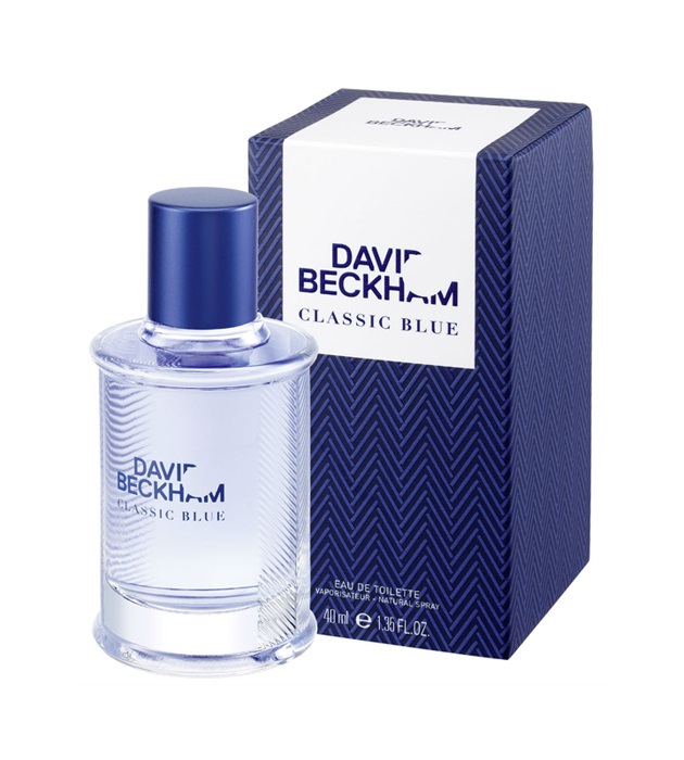 David Beckham Classic Blue Eau de Toilette 40ml - Fragranza Agrumi Legnosi Fougère con Note Fruttate e Base Muschiata