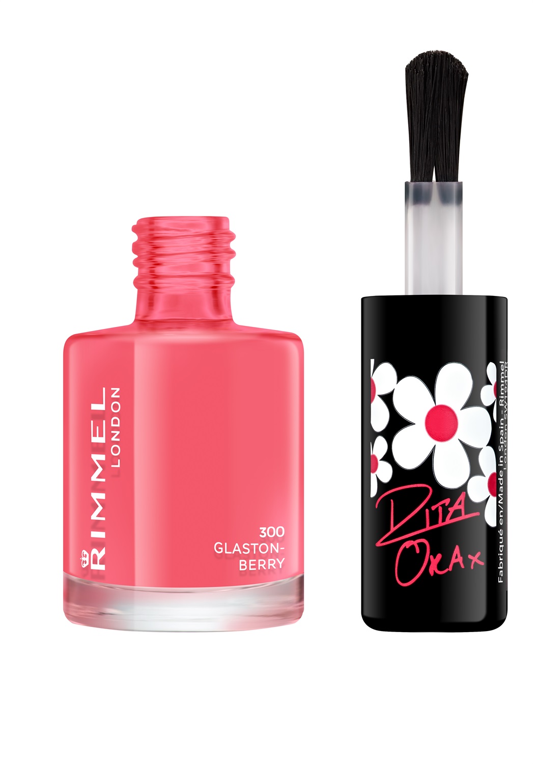Rimmel 60 Seconds Super Shine Smalto Unghie 300 Glaston Berry 8 ml - Asciugatura Rapida, Lunga Durata e Applicazione Precisa