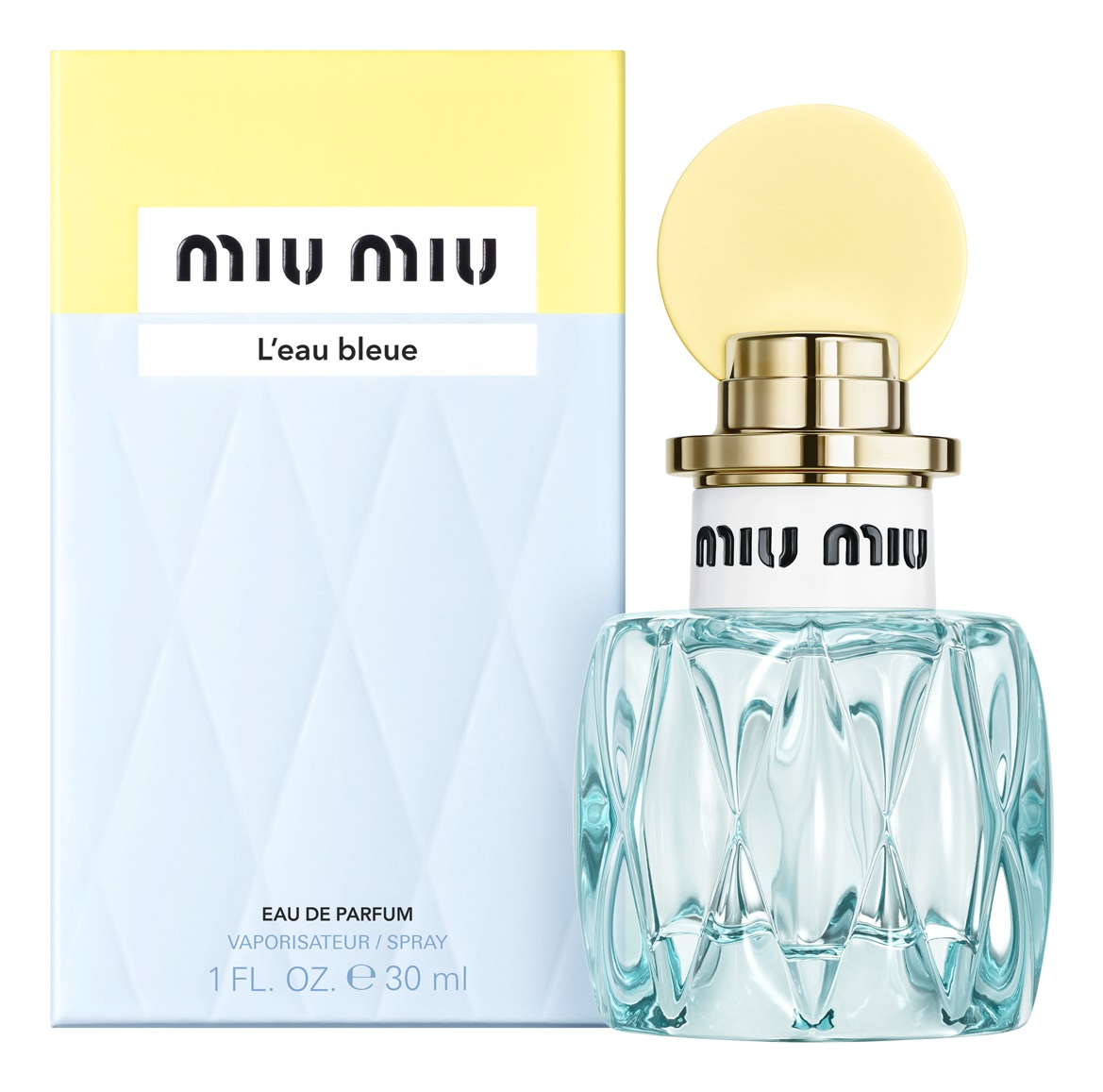 Miu Miu L'Eau Bleue Eau de Parfum 30 ml - Fragranza Floreale Verde per Donna con Note di Mughetto e Caprifoglio