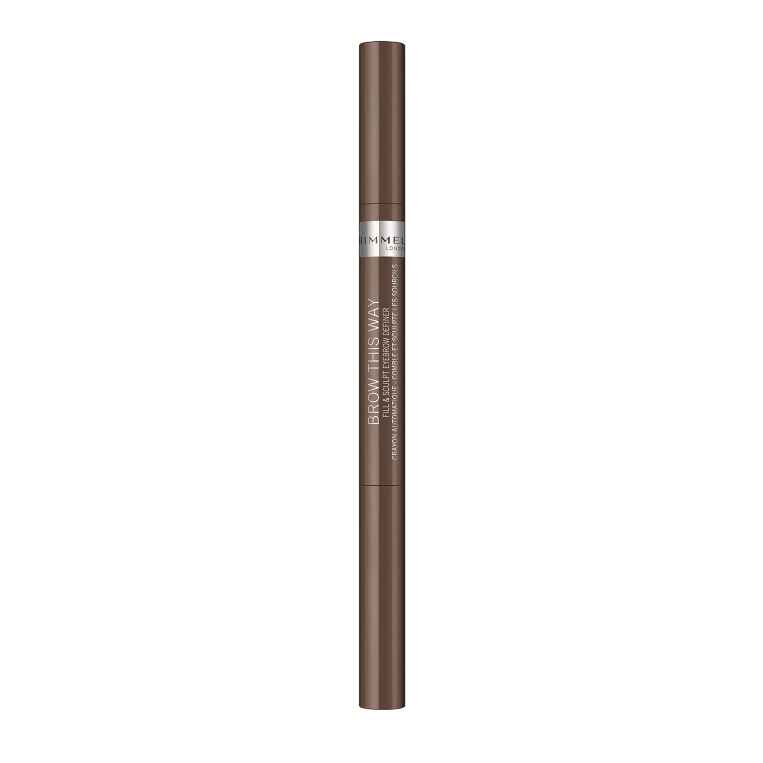 Rimmel London Brow This Way 2-in-1 Filler & Fixer, Medium Brown, 0.4g - Filler e Fixer per Sopracciglia con Applicazione Precisa
