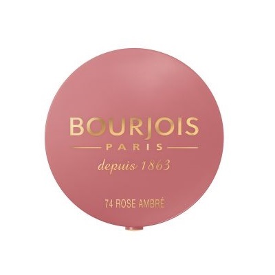 Bourjois Little Round Pot Blush Fard Illuminante Compatto 74 Rose Ambre 2,5 g - Texture Morbida e Leggera, Finish Naturale e Colore Duraturo