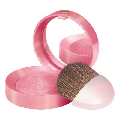 Bourjois Little Round Pot Blush 54 Rose Frisson Fard Illuminante Compatto 2,5 g - Formula Leggera e Trasparente
