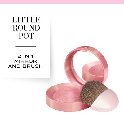 Bourjois Little Round Pot Blush 95 Rose de Jaspe 2,5 g - Finish naturale, Texture leggera e sfumabile, Pigmenti a lunga tenuta