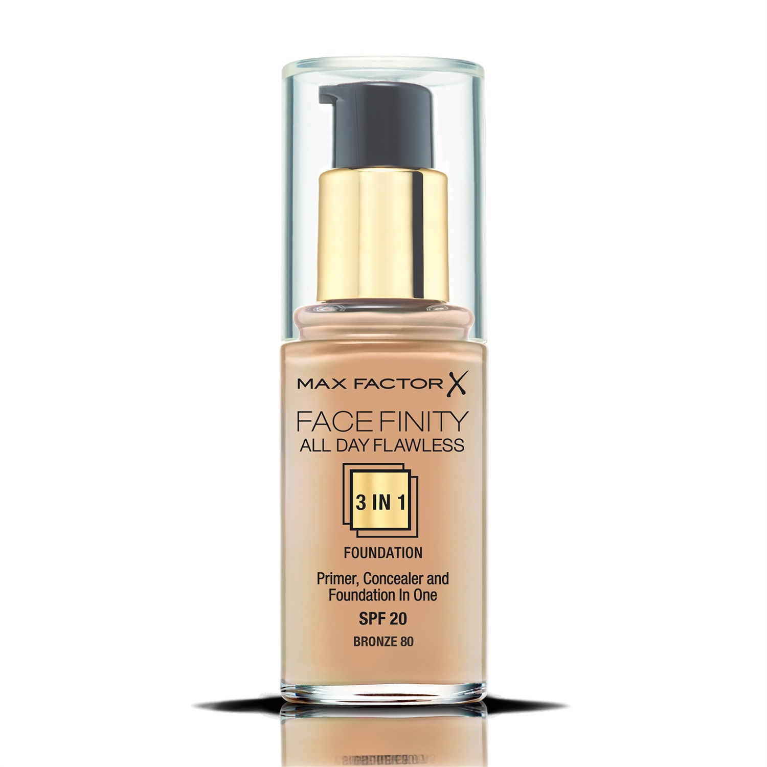 Max Factor Facefinity All Day Flawless 3 in 1 Fondotinta Liquido 080 Bronze SPF 20 - 30ml