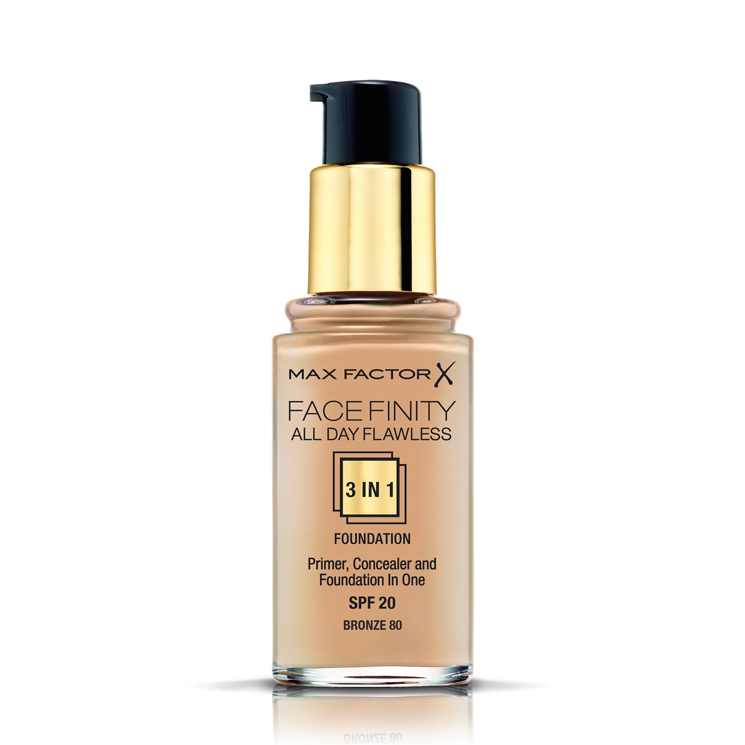 Max Factor Facefinity All Day Flawless 3 in 1 Fondotinta Liquido 080 Bronze SPF 20 - 30ml