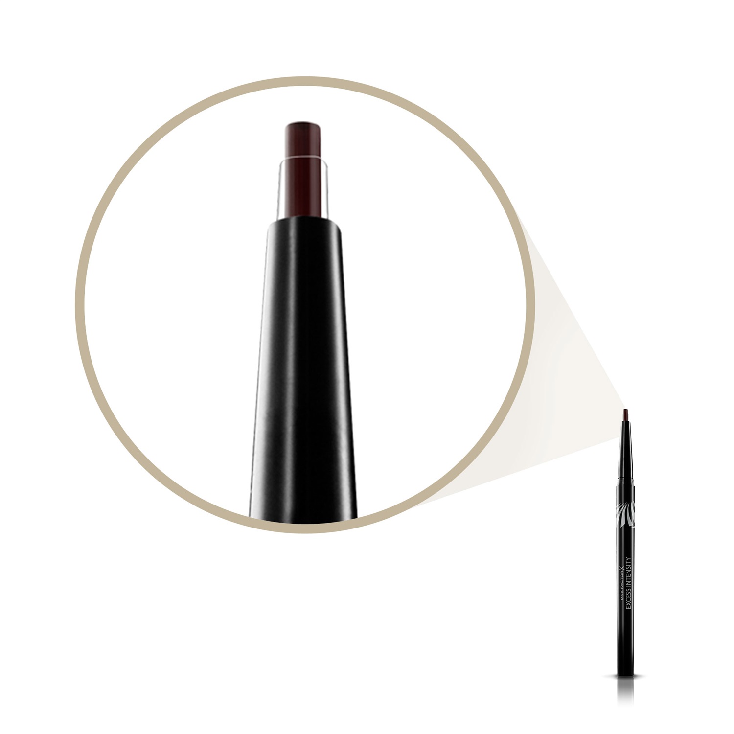 Max Factor Excess Intensity Longwear Eyeliner 06 Brown, 2g - Waterproof, Tratto Preciso per un Look Seducente