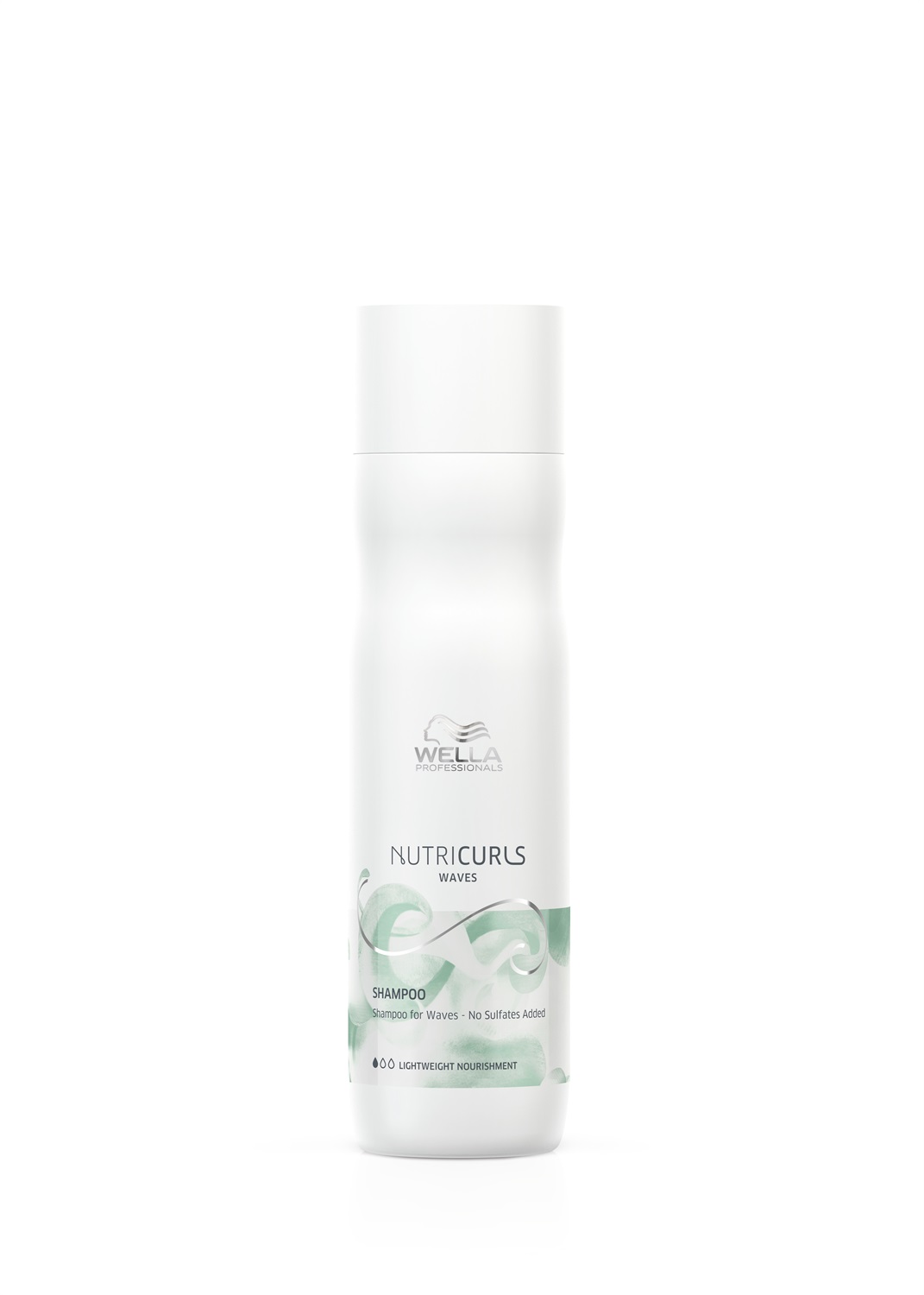 Wella Nutricurls Waves Shampoo 250ml - Shampoo leggero per capelli ondulati e ricci, senza solfati, nutre e definisce