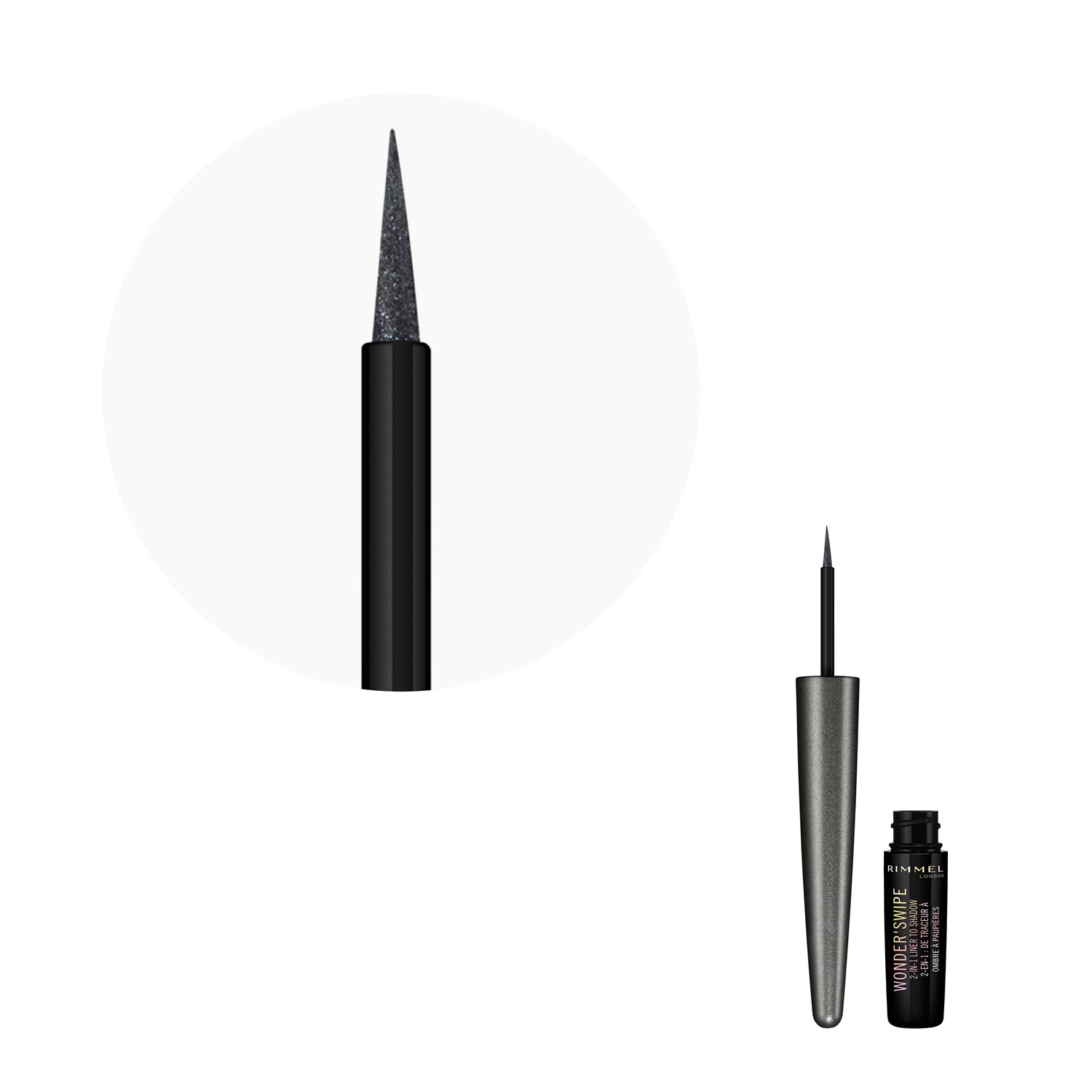 Rimmel London Wonder'Swipe 2-in-1 Eyeliner & Ombretto - 014 Fashun - 1.7 ml - Metallico e Glitter