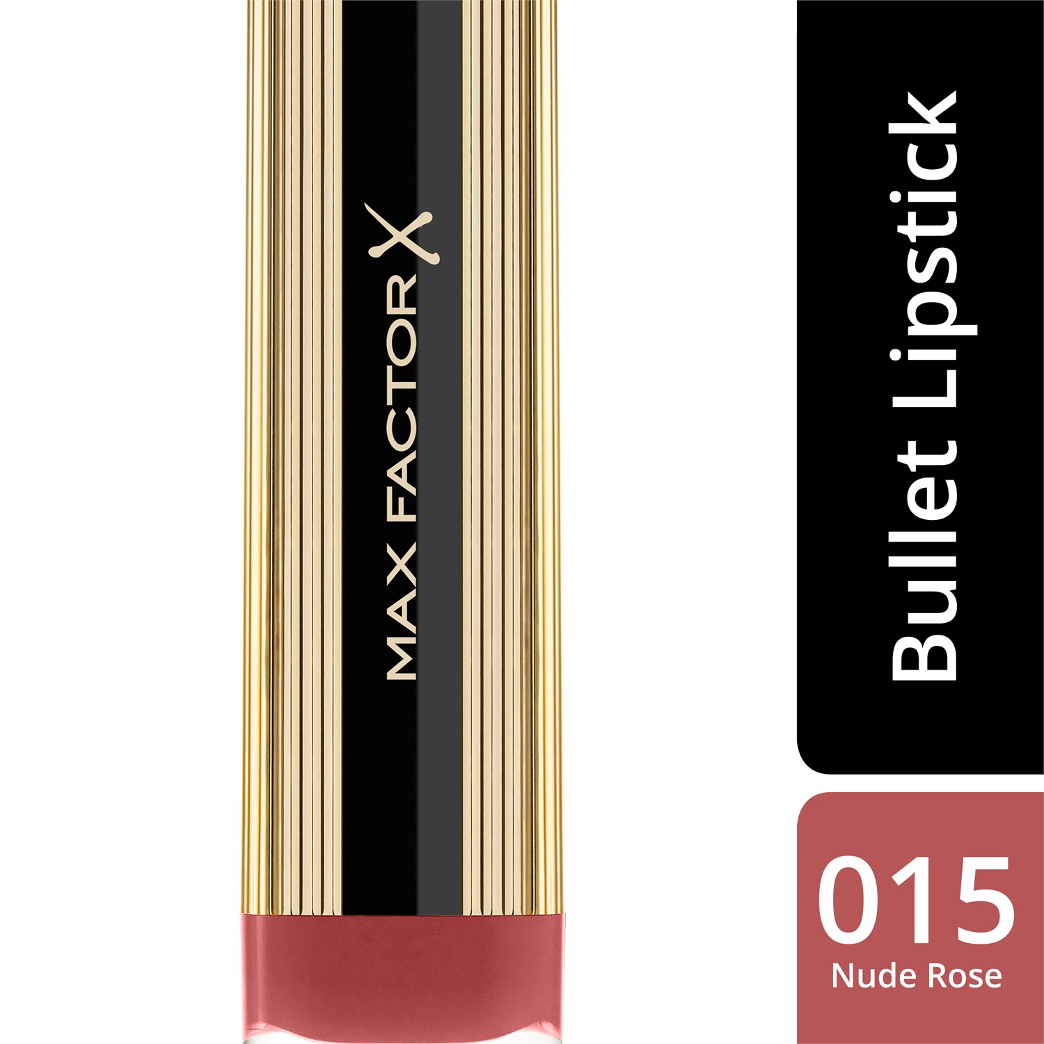 Max Factor Rossetto Stick Colour Elixir 015 Nude Rose - Formula Idratante e Volumizzante, 4 g