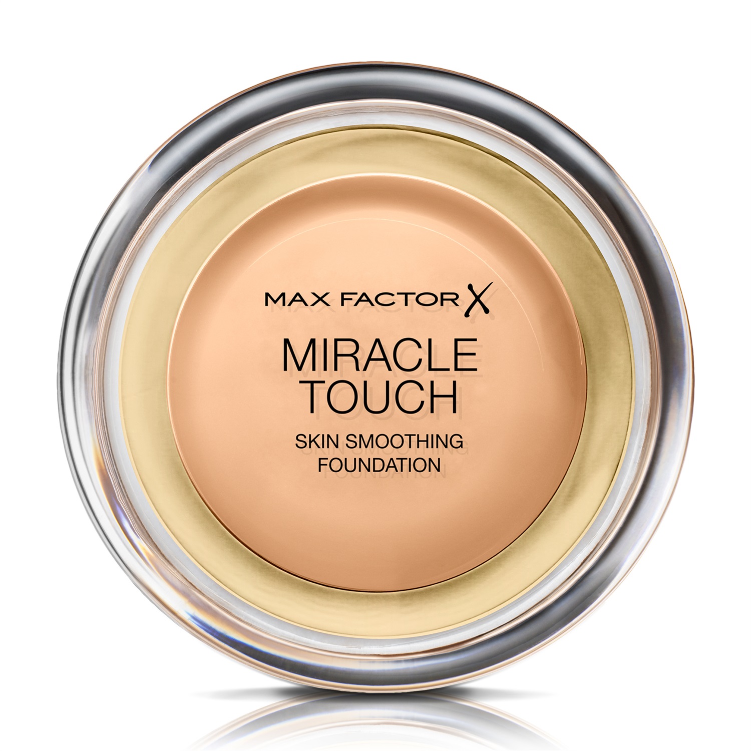 Max Factor Miracle Touch Fondotinta Coprente con Acido Ialuronico 075 Golden, 12ml, Formula Leggera, Idratante, SPF30